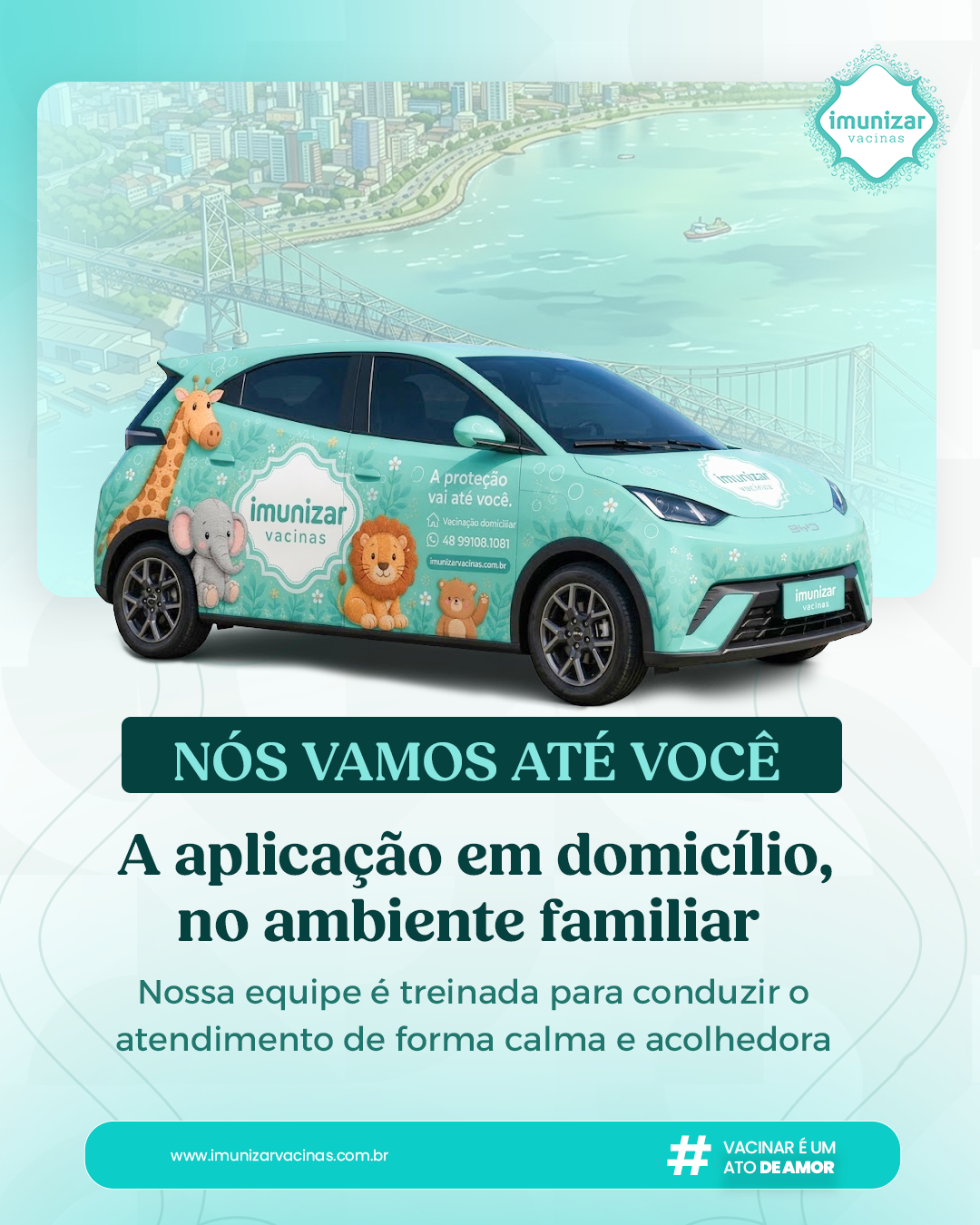 Carro da Imunizar para vacinação domiciliar